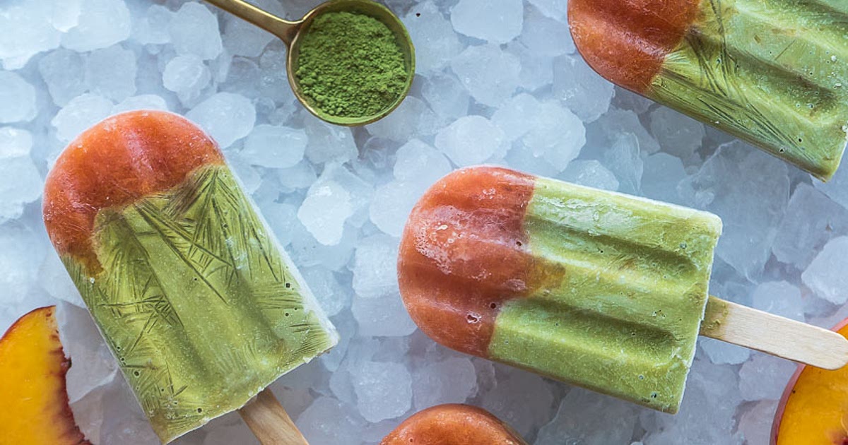 Creamy Matcha and Peach Popsicles Recipe | Samsung Food App