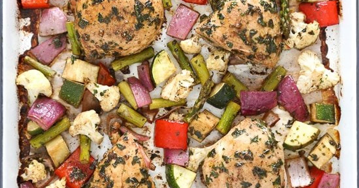 Sheet Pan Balsamic-Herb Chicken and Vegetables Recipe | Samsung Food App
