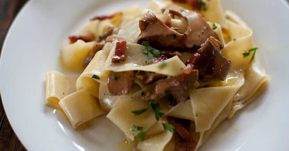 Pappardelle with Chanterelles & Guanciale Recipe | Samsung Food App