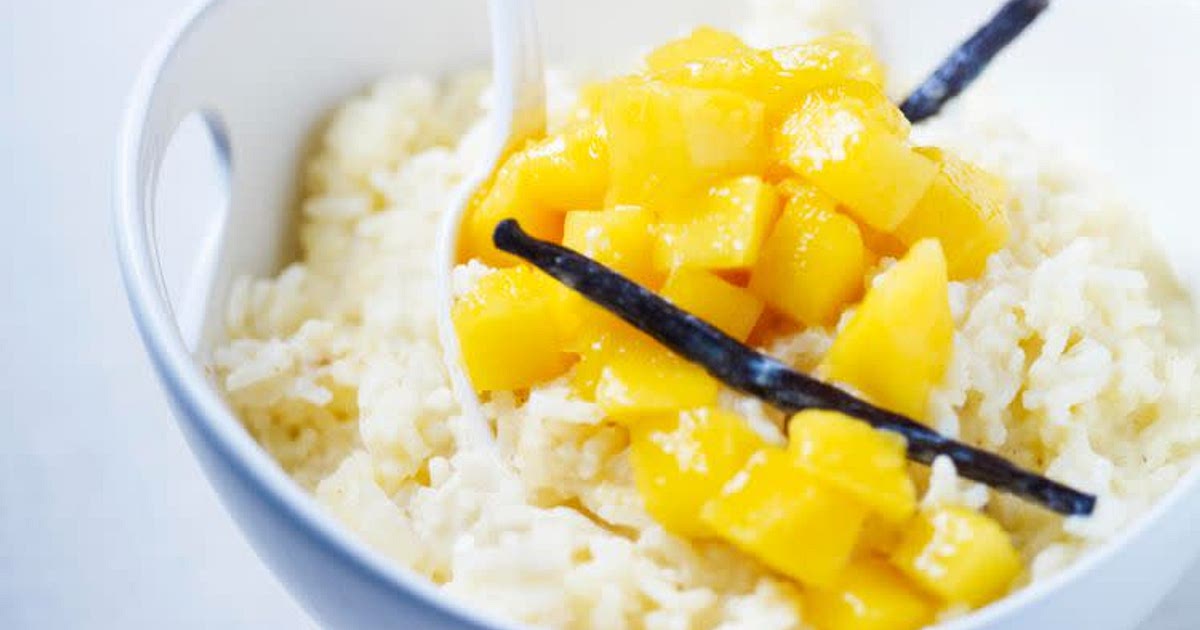 Riz au lait de coco et à la mangue Recipe | Samsung Food App