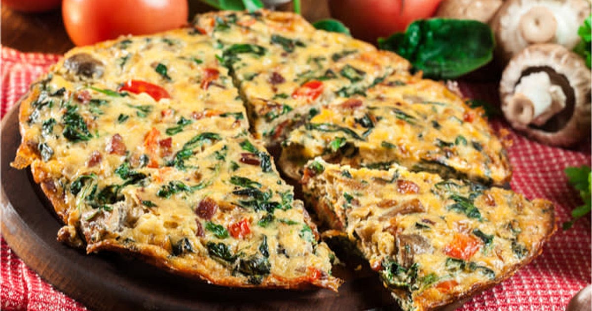 Spinach, Mushroom, and Tomato Frittata Recipe | Samsung Food App