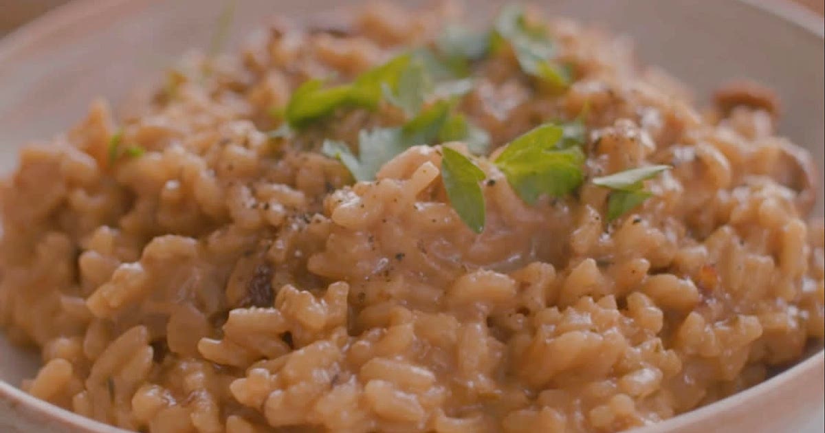 Easy Plant-Based Porcini Mushroom Risotto Recipe | Samsung Food App