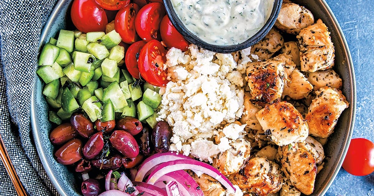 Low-Carb & Keto Greek Chicken Bowls Recipe | Samsung Food App