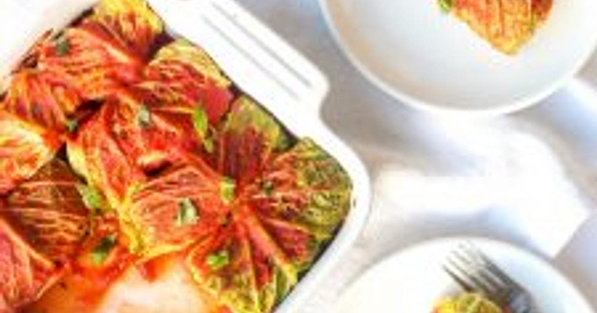 Cabbage Rolls with Wild Rice Mushroom Stuffing Recipe | Samsung Food App