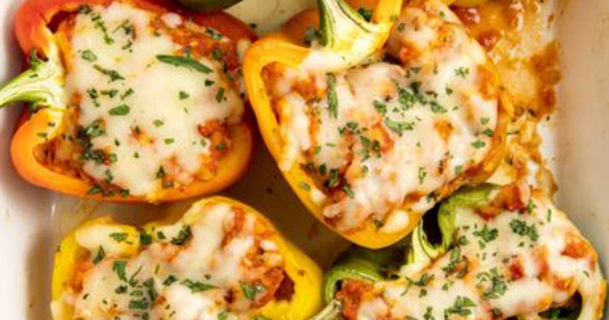 Chicken Parm Stuffed Peppers Recipe | Samsung Food App
