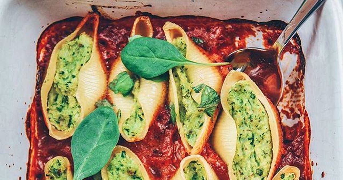 Stuffed Cauliflower and Spinach Pasta Shells Recipe | Samsung Food App