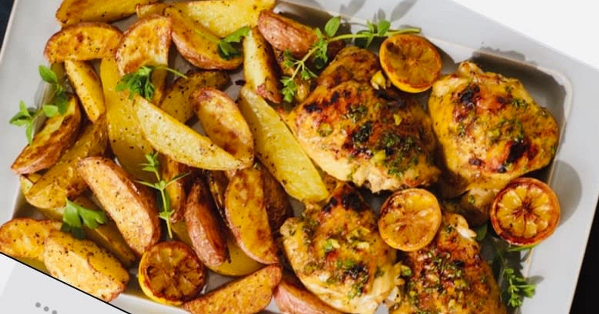 Lebanese Oven Baked Chicken and Potato, ( دجاج وبطاطا بالفرن) Recipe | Samsung Food App
