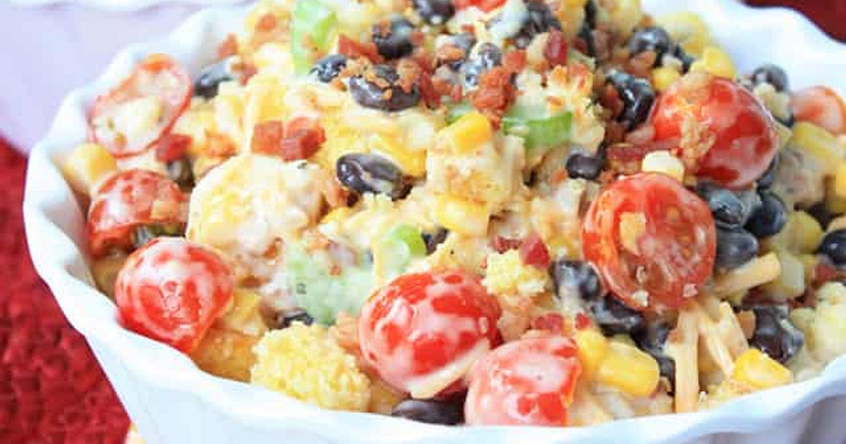 Bacon Ranch Cornbread Salad Recipe | Samsung Food App