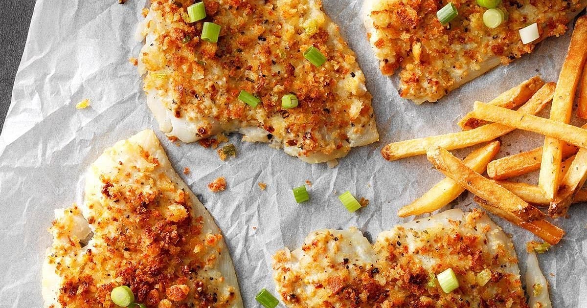 Air-Fryer Crumb-Topped Sole Recipe | Samsung Food App