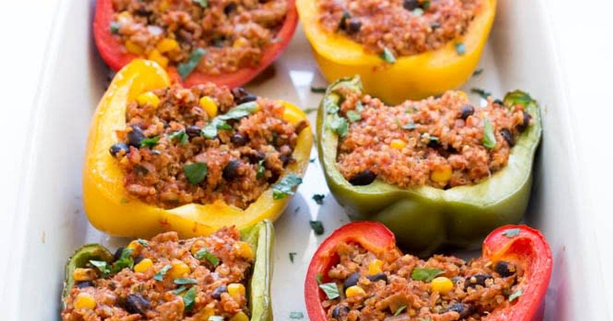 Mexican Quinoa and Turkey Stuffed Peppers Recipe | Samsung Food App