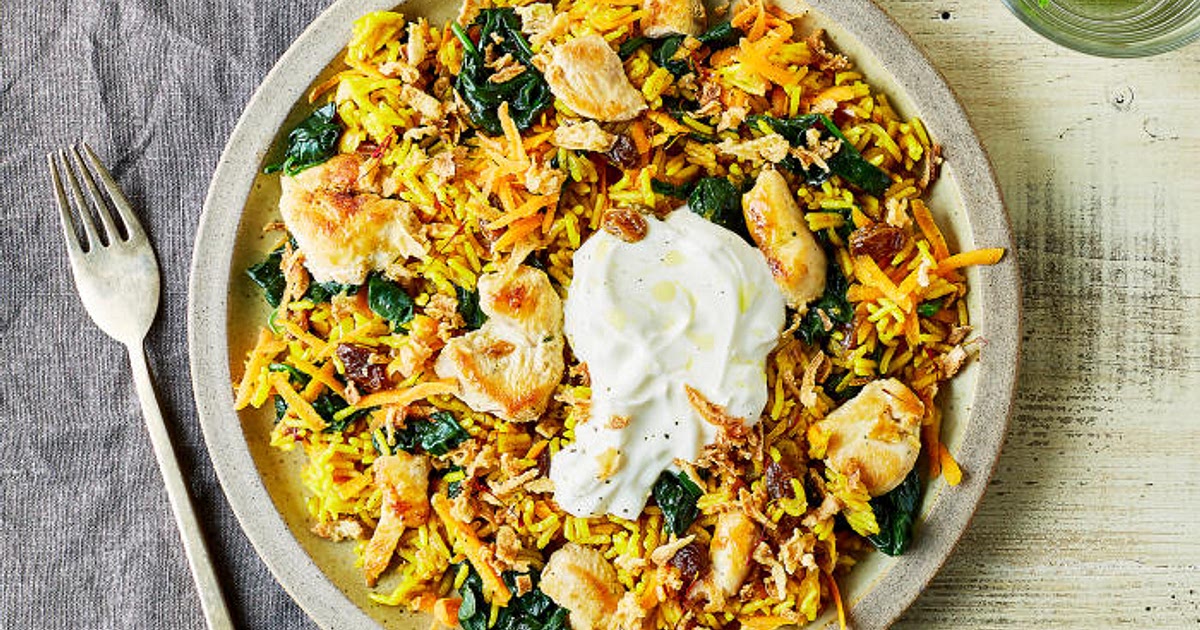 G - Saffron & Spinach Chicken Pilaf Recipe | Samsung Food App