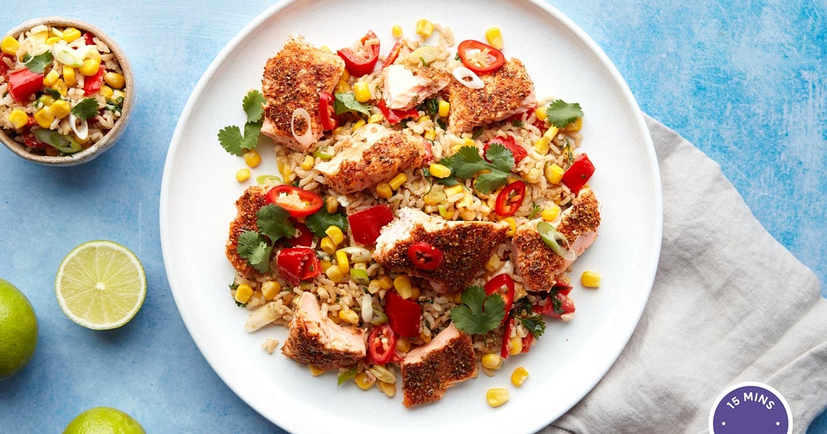 MC - Mexican rubbed salmon, coconut & lime rice Recipe | Samsung Food App