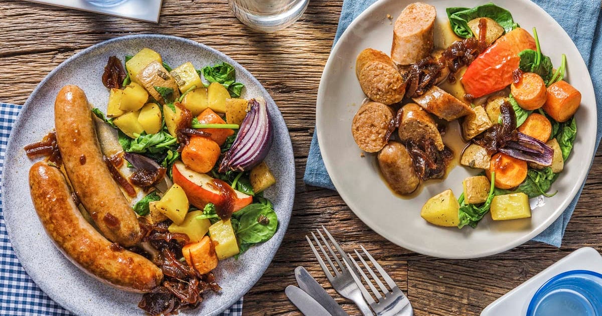 HF - Bramley Apple Sausage Traybake Recipe | Samsung Food App