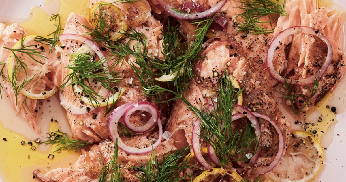 buttered salmon with red onion, capers and dill Recipe | Samsung Food App