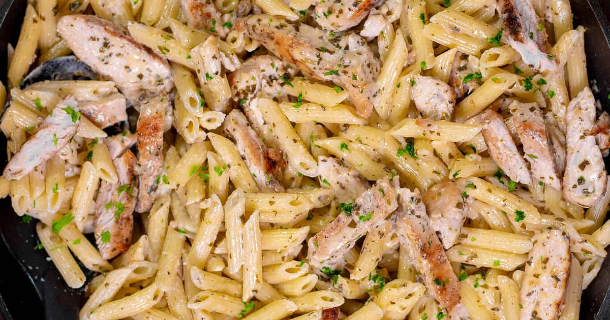 Creamy Chicken Pesto Pasta Recipe | Samsung Food App