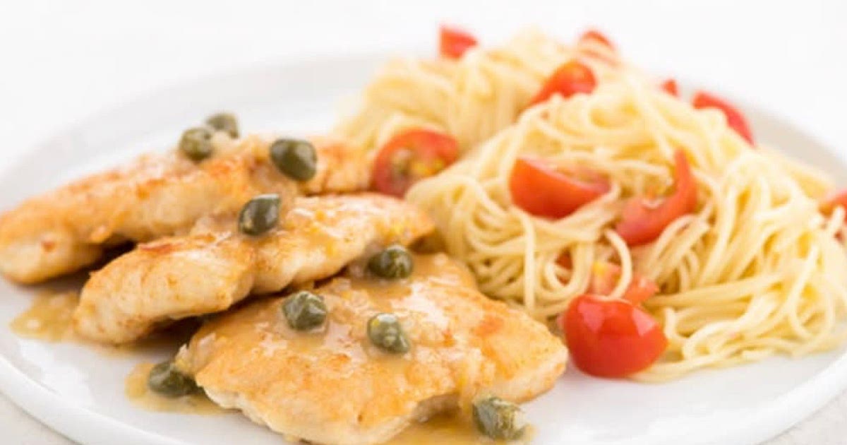 Classic Chicken Piccata with angel hair pasta and lemon-caper sauce Recipe | Samsung Food App