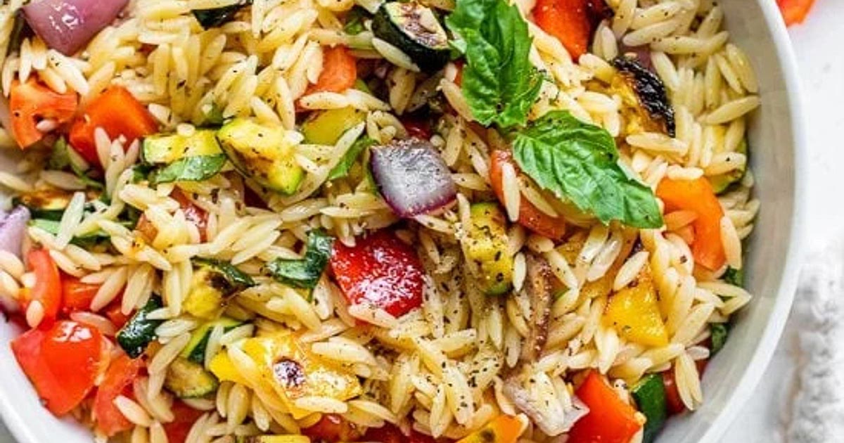 GRILLED VEGETABLE ORZO PASTA SALAD Recipe | Samsung Food App