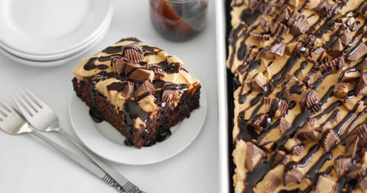 Peanut Butter-Chocolate Poke Cake Recipe | Samsung Food App