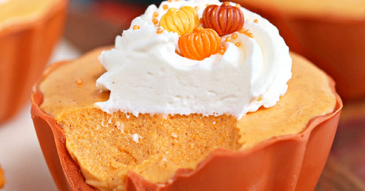 Pumpkin Spice Mousse Cups with Edible Candy Pumpkin Bowls Recipe | Samsung Food App
