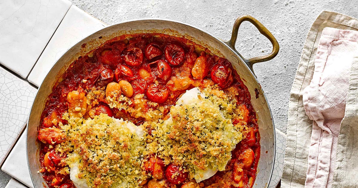Baked cod and butter beans Recipe | Samsung Food App