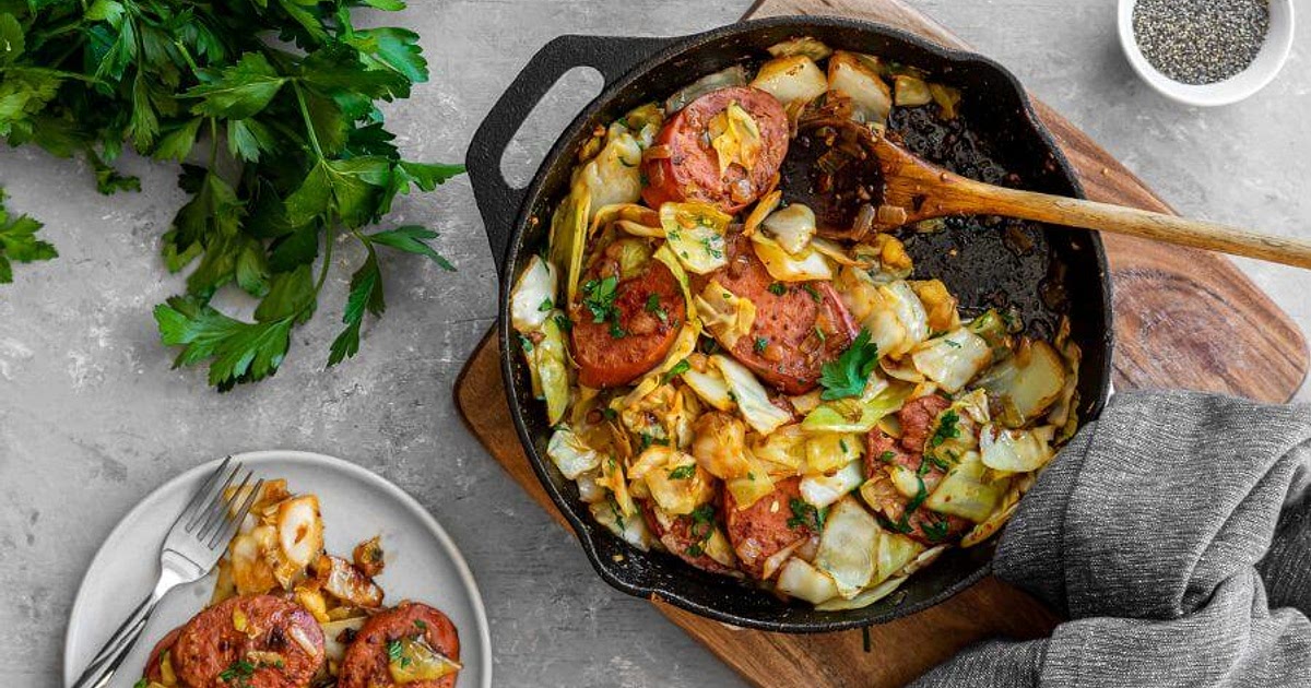 Cabbage Sausage Skillet Recipe | Samsung Food App