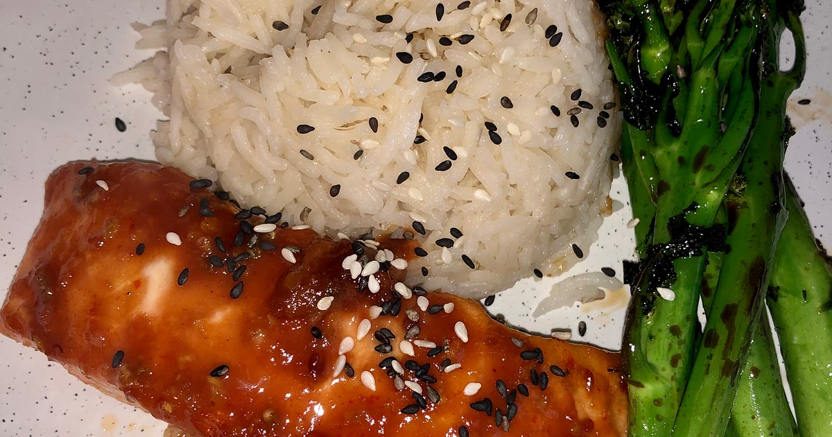Honey, Chilli &amp; Garlic Glazed Salmon &amp; Greens Recipe | Samsung Food App