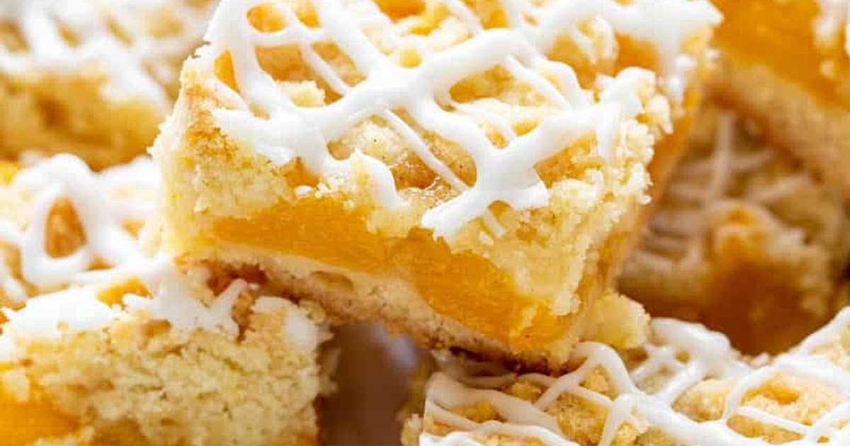 Fresh Layered Peach Crumble Bars Recipe | Samsung Food App