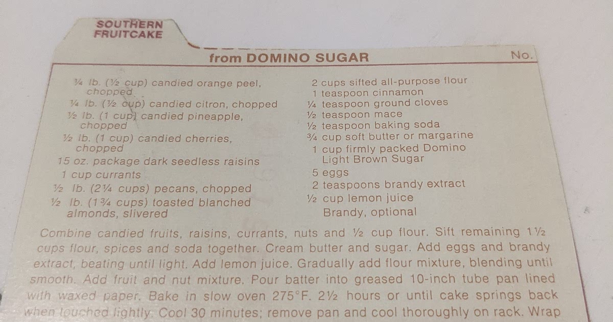 Domino Sugar Southern Fruitcake Recipe | Samsung Food App