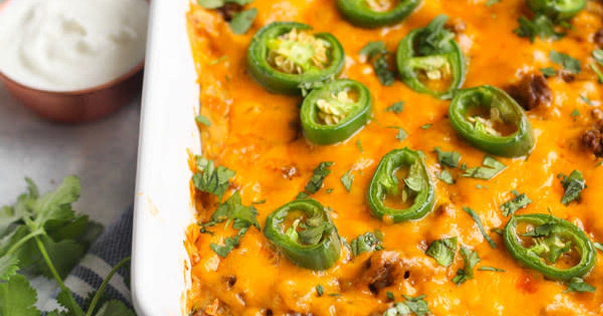 Keto Beef & Cheddar Taco Bake with Jalapeños Recipe | Samsung Food App