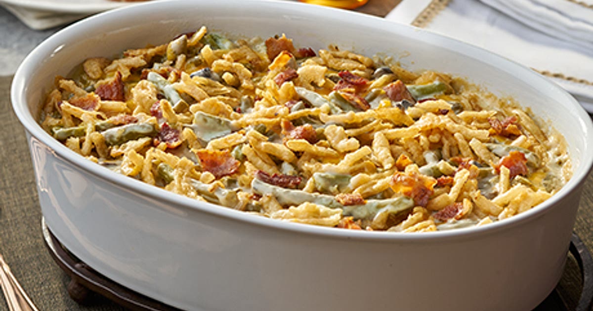 Bacon & Cheddar Green Bean Casserole Recipe | Samsung Food App