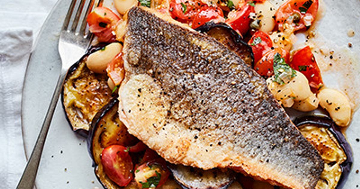 Seabass with tomato and butter bean ragout Recipe | Samsung Food App