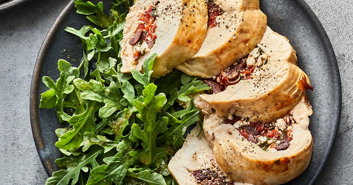 Mediterranean Stuffed Chicken Breasts Recipe | Samsung Food App