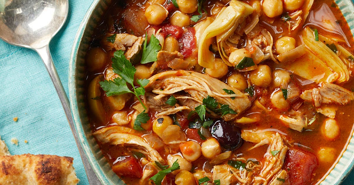 Slow-Cooker Chicken & Chickpea Soup Recipe | Samsung Food App