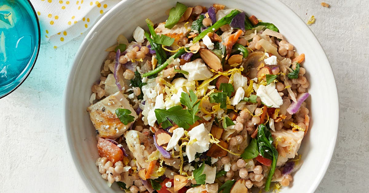 Lemon-Tahini Couscous with Chicken & Vegetables Recipe | Samsung Food App