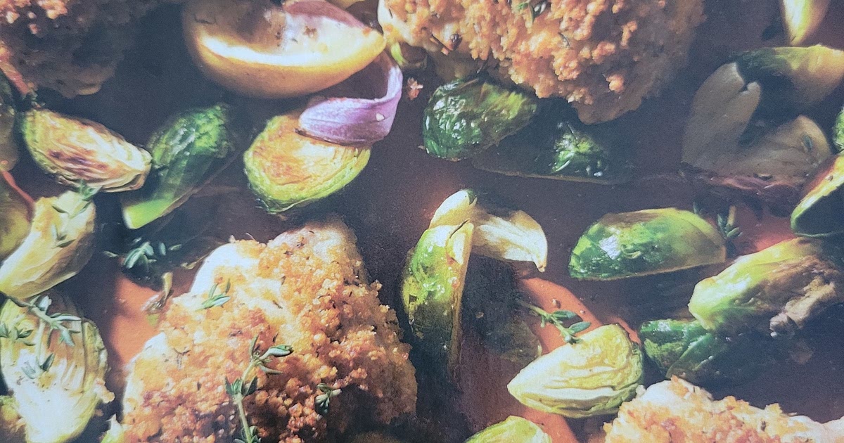 One Pan Parmesan Chicken & Brussels Sprouts Recipe | Samsung Food App