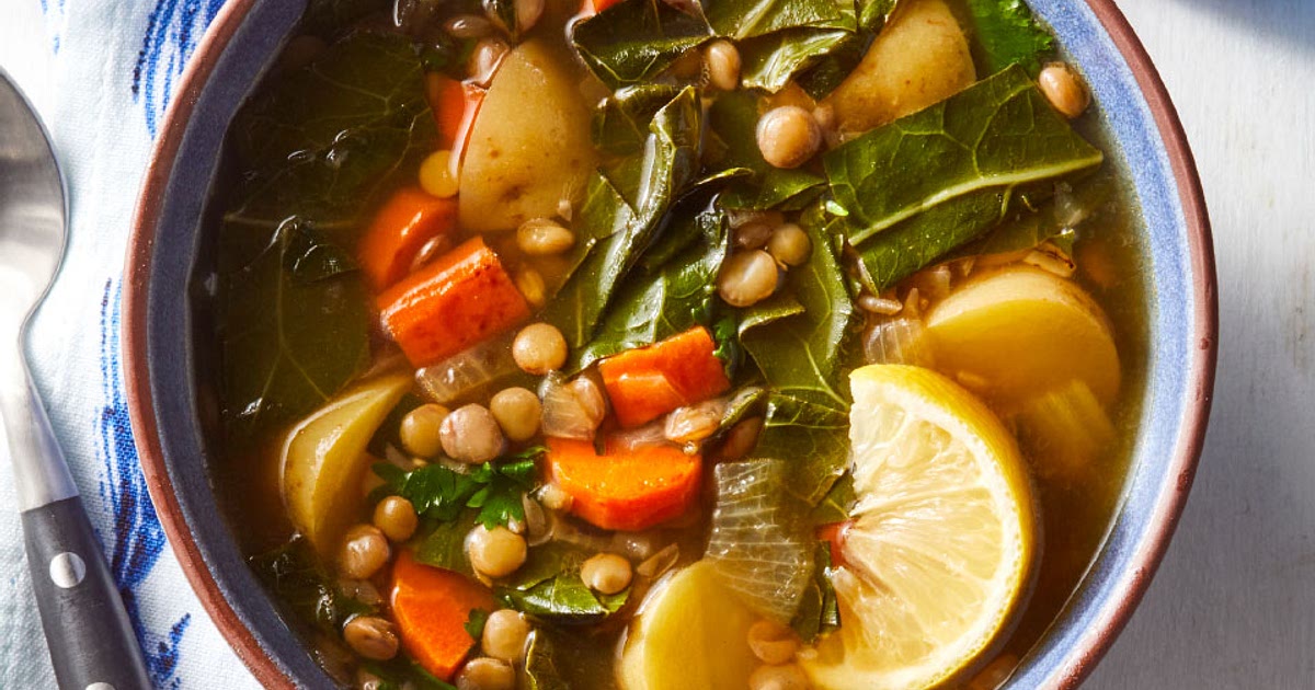 Lemony Lentil Soup with Collards Recipe | Samsung Food App