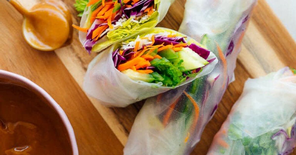Fresh Spring Rolls with Peanut Sauce Recipe | Samsung Food App