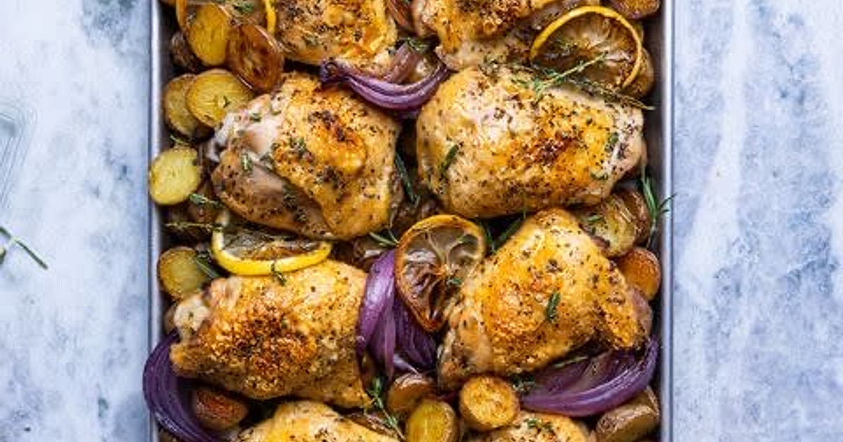 Sheet-Pan Lemon Butter Chicken Thighs Recipe | Samsung Food App