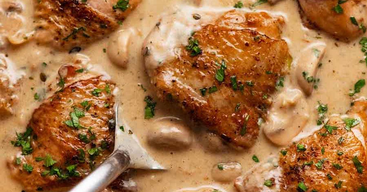 Chicken Fricassée (French creamy chicken stew) Recipe | Samsung Food App