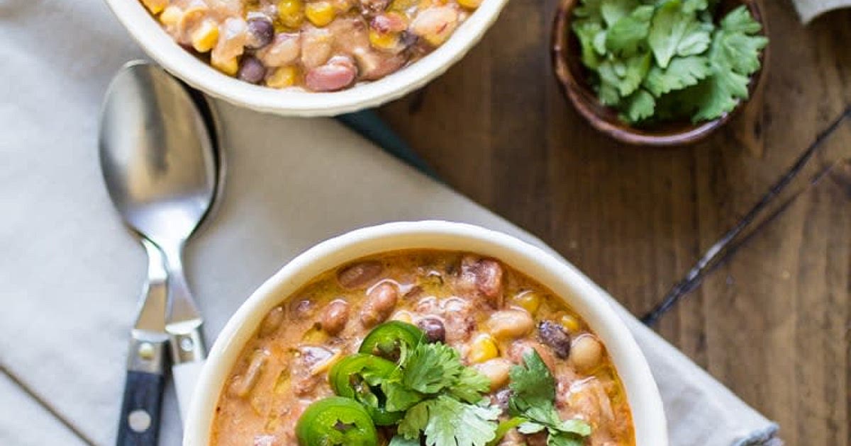 Creamy Enchilada Crockpot Vegetarian Chili Recipe | Samsung Food App