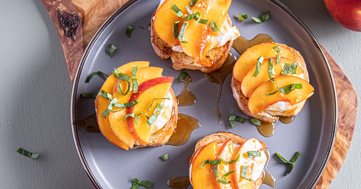 The Best 10 Minute Peach, Ricotta, and Hot Honey Toast Recipe | Samsung Food App