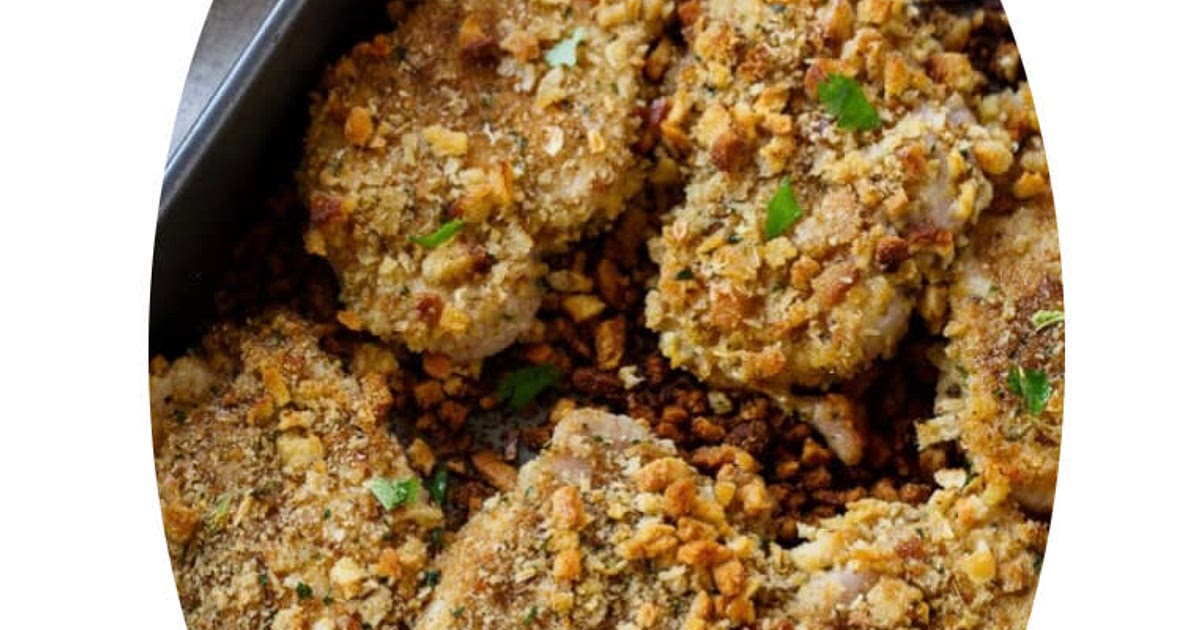 Stuffing Coated Pork Chops Recipe | Samsung Food App