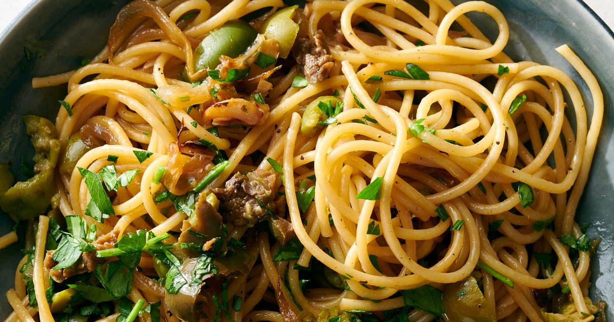 Winter Pasta with Olives, Herbs, and Lemon Recipe | Samsung Food App
