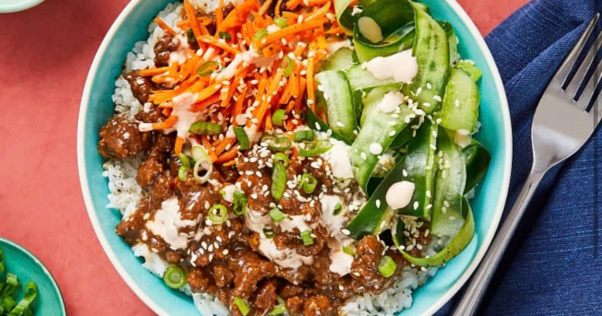 Pork Bulgogi Bowls with Carrots, Pickled Cucumber, & Sriracha Cr Recipe | Samsung Food App