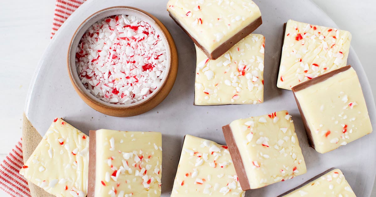 Easy Peppermint Bark Fudge Recipe | Samsung Food App