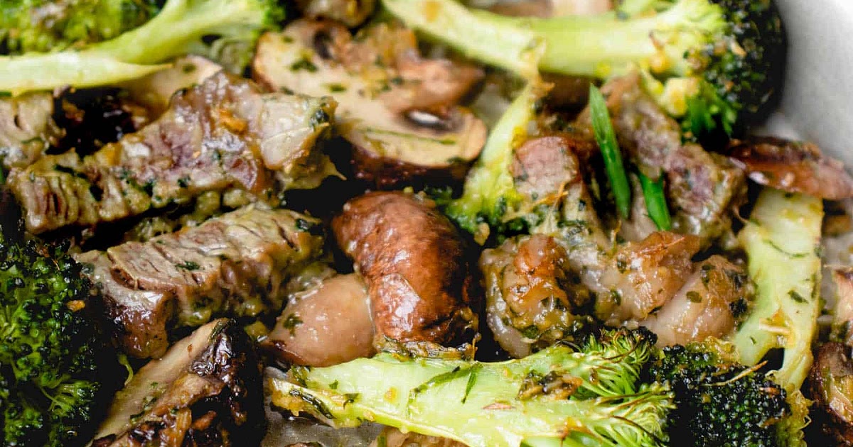 Sheet Pan Beef and Broccoli with Mushrooms (AIP, paleo, Whole30) Recipe | Samsung Food App
