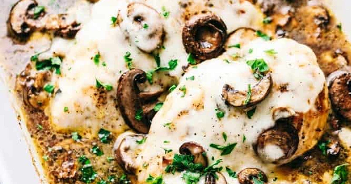 Chicken with cheesy mushroom gravy Recipe | Samsung Food App