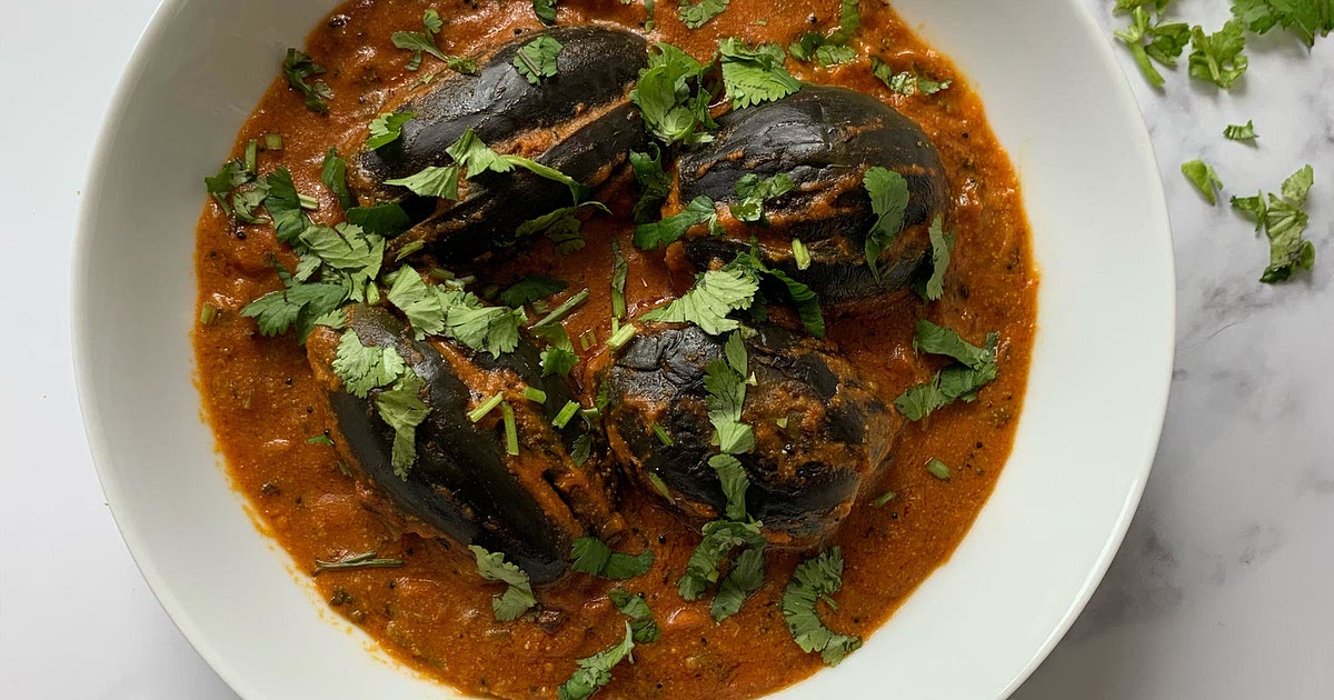 Bharela Ringan Nu Shaak | Stuffed Aubergine Curry Recipe | Samsung Food App