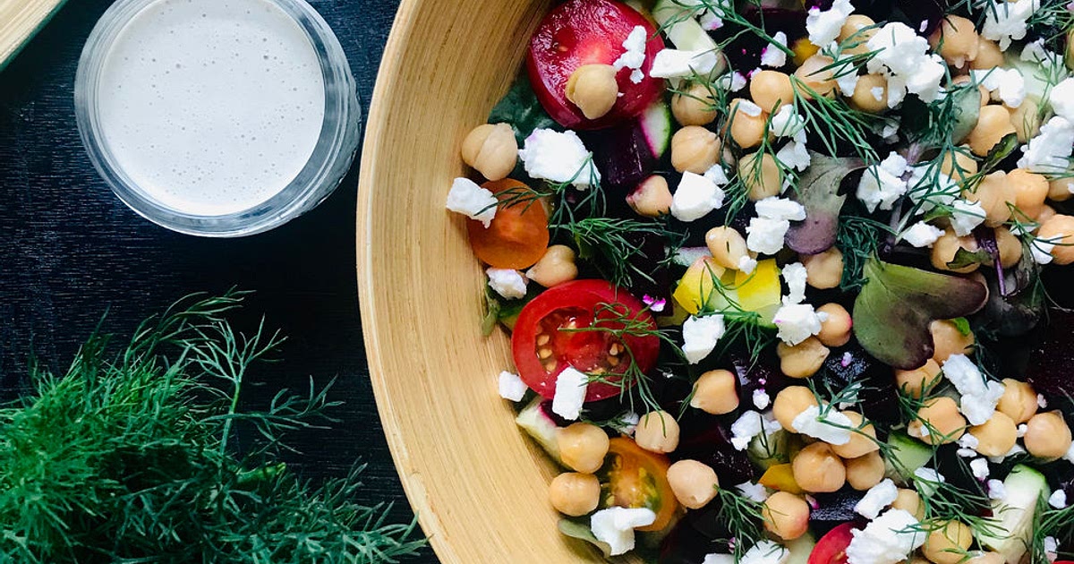 MEDITERRANEAN SALAD w/ CREAMY GREEK DRESSING Recipe | Samsung Food App