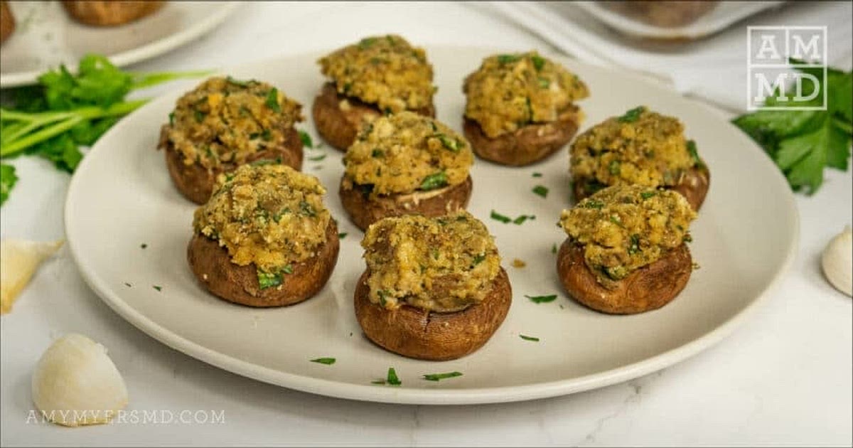 Garlic &amp; Herb Stuffed Mushrooms Recipe | Samsung Food App